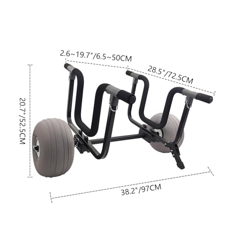 image for REEYAK 2-in-1 Detachable Kayak SUP Dolly Cart with 11