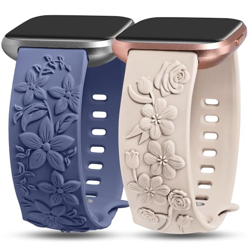 Correas de silicona para Fitbit Versa 2, pack de 2 miniatura 1