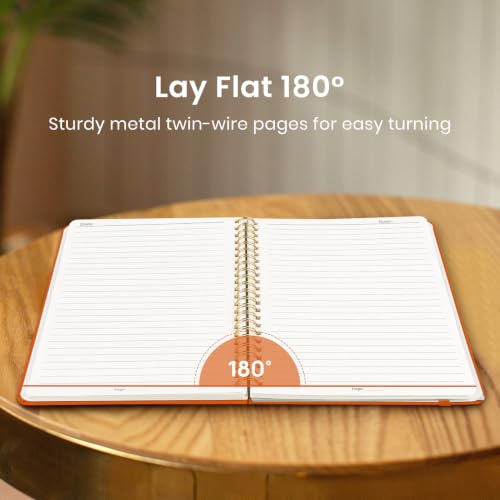 Image of Taja Lined Spiral Notebook for Work, 5.7 inchx7.9 inch Spiral Journal College Ruled