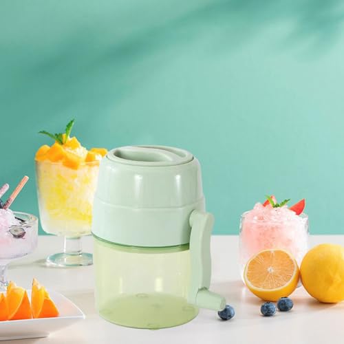 Manual Rotary Ice Crusher Snow Cone Machine Compact Convenient Household Small Shaved Ice Machine for Bar Home Indoor Outdoor