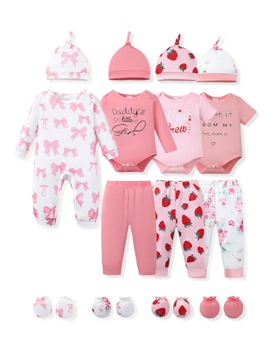 Image of NZRVAWS Preemie Newborn Gender Neutral Baby Clothes Baby Boy Girl Clothes Infant Layette Essential Set 19 Pieces 0-18 Month