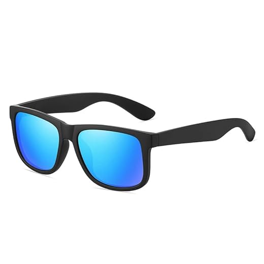 Oculos De Sol Quadrado Casual Unissex Polarizado Premium (Azul)