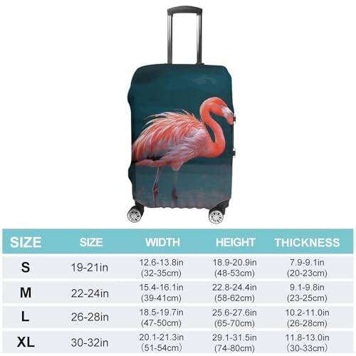 Vivid Flamingo Printed Luggage Cover Protector, Fits 18-32 Inch Luggage2