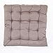 Douceur d'Interieur Wyściełana poduszka na krzesło 40 x 40 jednolity poliester Essentiel Taupe