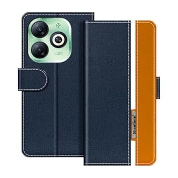 Capa flip compatível com Infinix Smart 8 4G X6525, fivela magnética multicolorida de couro PU empresarial com compartimento para cartão, para Infinix Smart 8 HD X6525 16.8 cm