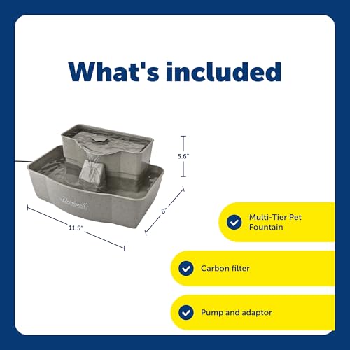 PetSafe Multi-Tier Pet Fountain 100oz – Accessible Two-Height Waterer for Senior Pets — view 4
