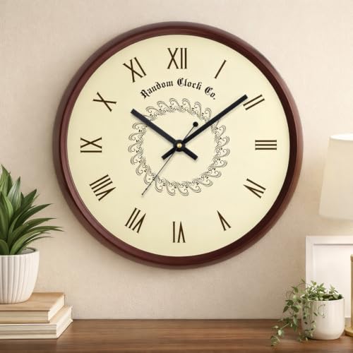 Image of RANDOM 12-inch Plastic & Glass Decorative Wall Clocks for Home,Living Room, Lobby, Kitchen, Plastic Analog Stylish Wall Clock