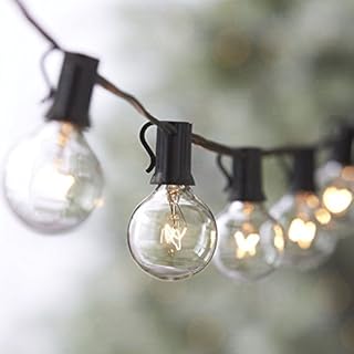 Globe Festoon String Light Bulb 27Ft G40 Indoor Outside Waterproof Lixada, Warm White