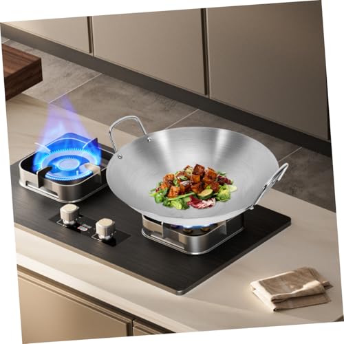 Wok de Acero Inoxidable con Doble Asa y Fondo Redondo miniatura 6