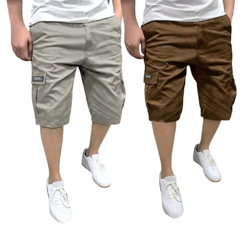 Image of Lymio Men Shorts | Men's Cargo Shorts | Regular Fit Casual Wear Short Pant for Men | Multi-Pocket Lightweight Cotton | Summer & Adventure Ready (SSM-S-05-08)