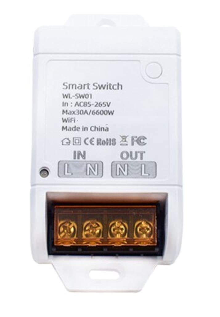 Eazyliv Tuya Wi-Fi Smart Boiler/Split Window AirConditioner Switch Module 30A 6600W With Energy Monitoring for high load, Hot Water Heater Switch Compatible with Alexa Google Home App Remote Control