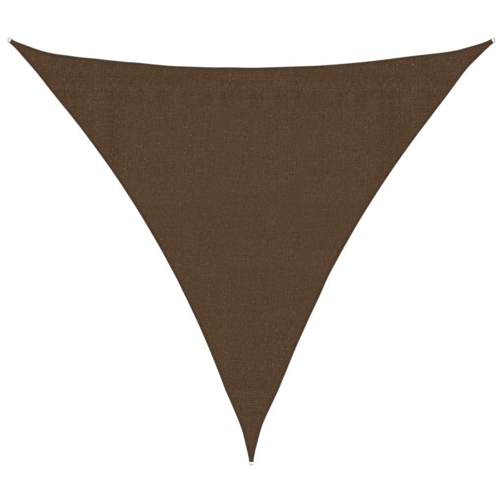 Voile d'ombrage triangulaire marron 3,6m en PEHD perméable