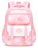 Mochila Para Menina Juvenil Estudante Abertura 180° Florida (Rosa)