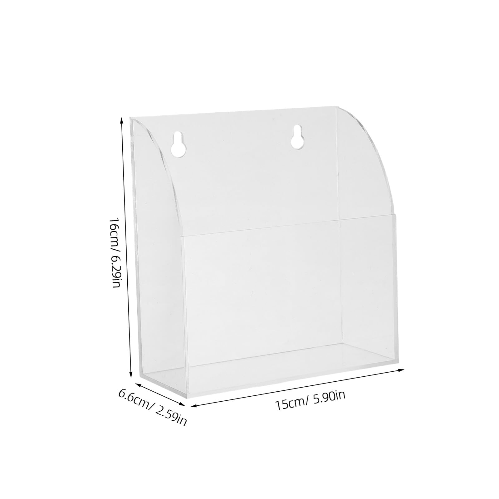 2 Pezzi Porta Telecomando da Parete in Acrilico Adesivo Autoadesivo, Contenitore per Telecomandi e Guanti, per Ufficio e Dormitorio, Design Contemporaneo