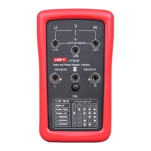 Testeur de phase sans contact UT261B avec détection magnétique de rotation