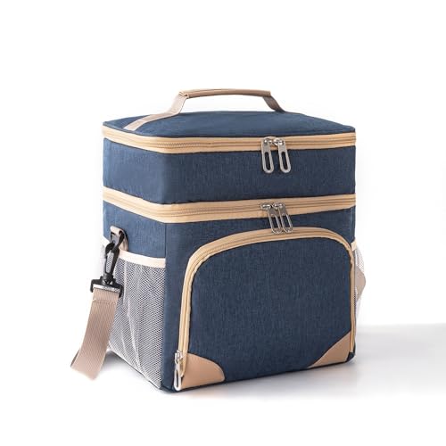 Roamall Lancheira para homens e mulheres, lancheira com isolamento duplo para homens, impermeável, c