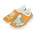 Pointodoor Boys Dinosaur Floral Sneakers Slip on Shoes for Kids Size 1 Lightweight Fashion Sneakers School Grade Travel Loafers with EVA Sole