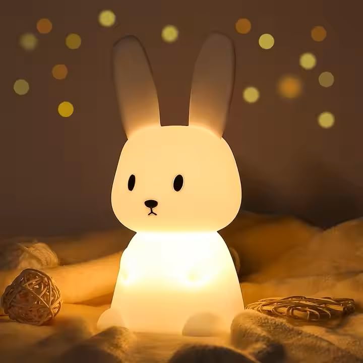 Image of Desidiya Big Bunny Rechargeable Silicone Night Lamp - LED Bunny Night Lamp, Kids Night Light, Nursery Decor, Birthday Gift, Silicone LED Light