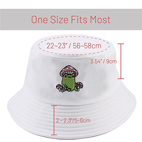 Image of Cotton Bucket Hat for Women Men Summer Travel Sun Beach Bucket Cap, Unisex Outdoor Fisherman Hat