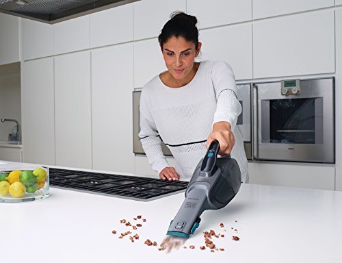 BLACK+DECKER Aspirateur de table à main sans fil, 25 Air watts, Prolongateur intégré et brosse rétractable, 500 ml, 10,8V, DVJ320B-QW - Image 4