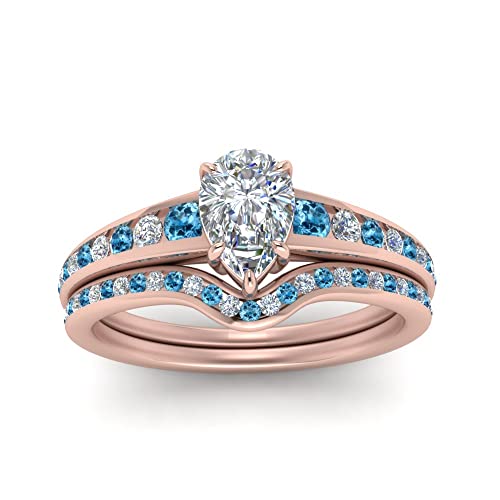 Alliance diamant poire or rose le cadeau de mariage et d'anniversaire idéal