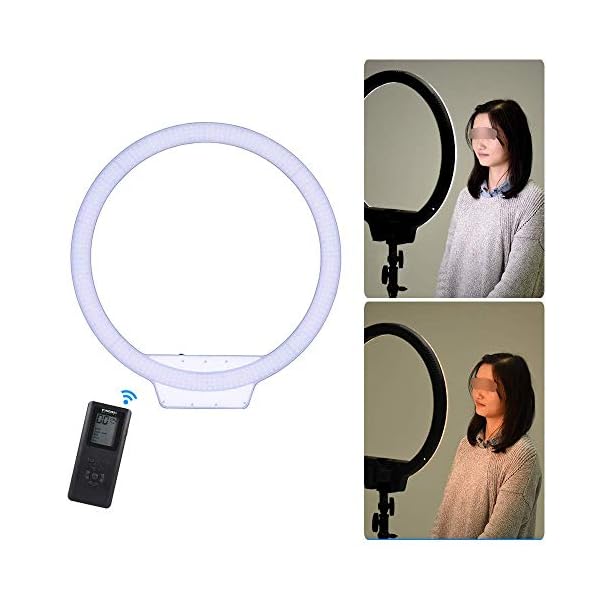 LXDDP 37W Selfie-Ringlicht, 3200K ~ 5500K Zweifarbige kabellose LED-Fernvideolampe mit Griff, für Griffaufnahmen für… – Bild 3