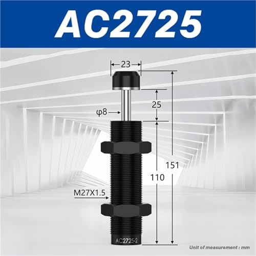 Amortiguador hidráulico regulable AC2725 para absorber impactos 2
