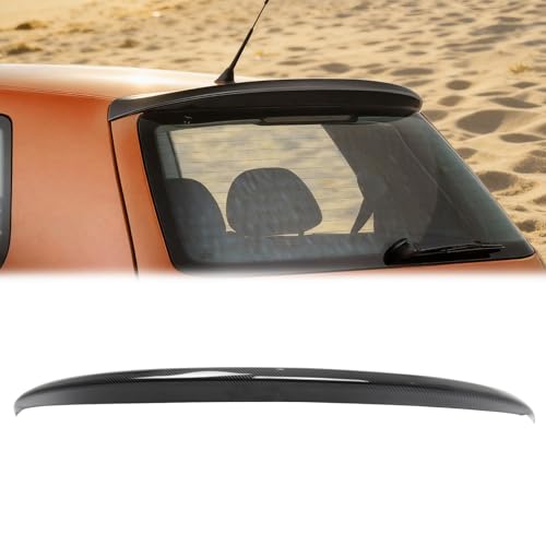 FREEMOTOR802 Rear Window Roof Spoiler Fits 1999-2006 Volkswagen MK4 Golf, ES Style Rear Windshield Roofline Spoiler Wing Add On Parts, Carbon Fiber Print ABS