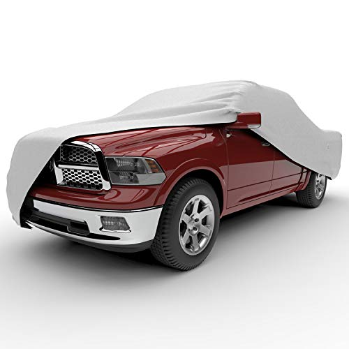 Image of Budge Protector III Truck Cover, 3 Layer Moderate Weather Protection, Water Resistant and Dustproof, Truck Cover fits Trucks up to 210 inch L x 60 inch W x 56 inch H, Gray