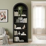 holzart 75 inch Tall Arched Bookshelf