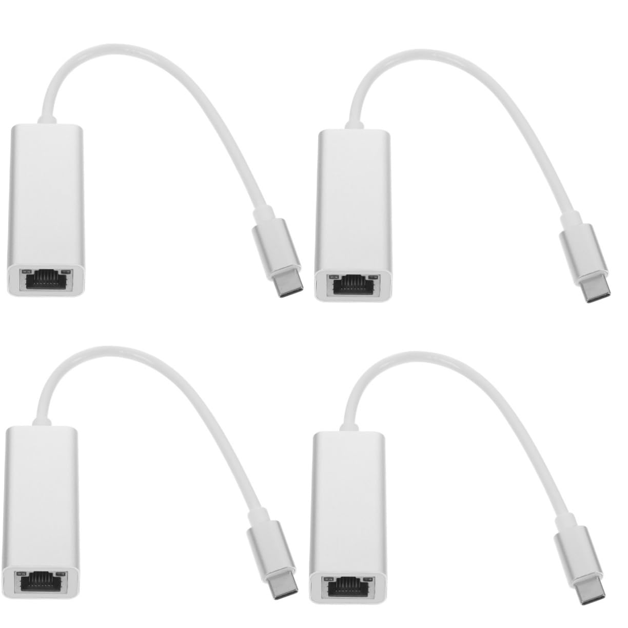Hemobllo 4kawałki Adapter Ethernet Usb-c Do Lan Mbps Gigabit Network Adapter Bez Sterowników Kompaktowy i Lekki Idealny Do Laptopów i Komputerów Stacjonarnych Łatwy Użyciu