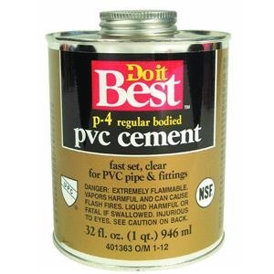 William Harvey 018139 PVC Cement, 1 qt Capacity