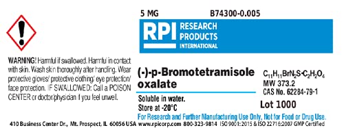Research Products International (-)-p-Bromotetramisole Oxalate, 5 Milligrams - RPI