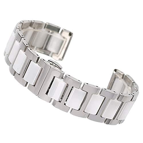 Bracelet montre céramique et acier inoxydable 18 20 mm boucle déployante
