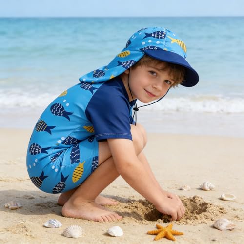 Ensemble dermoprotecteur bébé garçon à manches courtes anti-UV 4 ans - 2