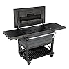 Keter Rolling Ice Cooler Cart Outdoor Party Beverage Stand wWheels 898 Qt Dark Grey