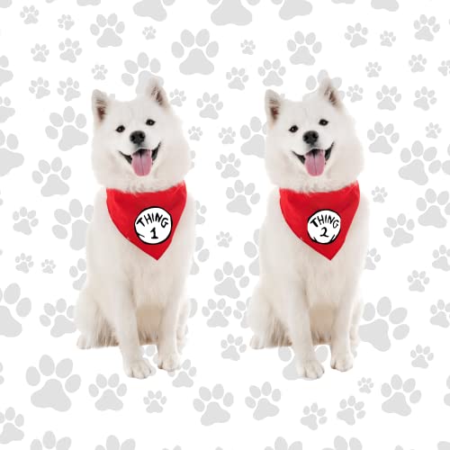 Matching Dog And Owner Sweaters Human Thing 1 Thing 2 Dr Seuss Inspired For Family Christmas Pet Sets Pjs Pajamas Set Outfits Clothes Dogs Paws Mom Women Bandana Humans Doggy #TOP2