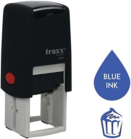 Traxx 9021 Loyalty Card Self Inking Rubber Stamp Business Cafe Coffee Shop *A Black Coffee Bean Design*
