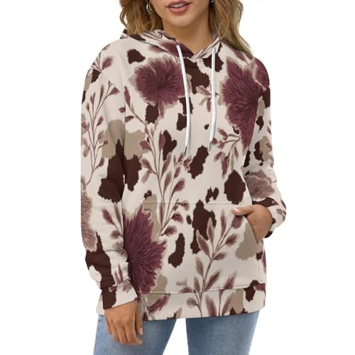 Sweat-shirts nouveauté beige botanique rétro en maille douce haut de gamme - 2