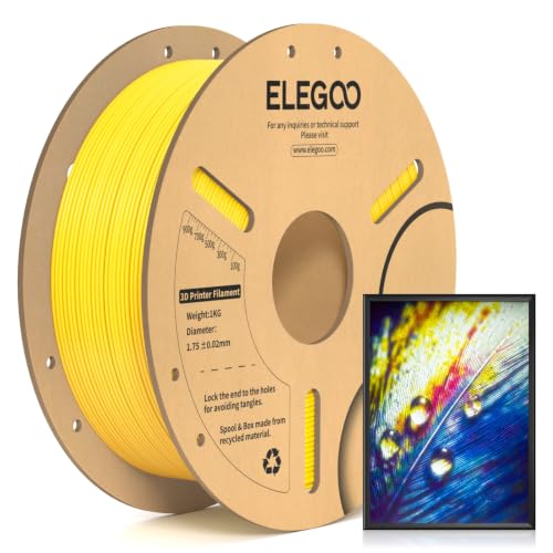 Image of ELEGOO PLA 3D Printer Filament 1.75mm Rilievo Yellow 1KG