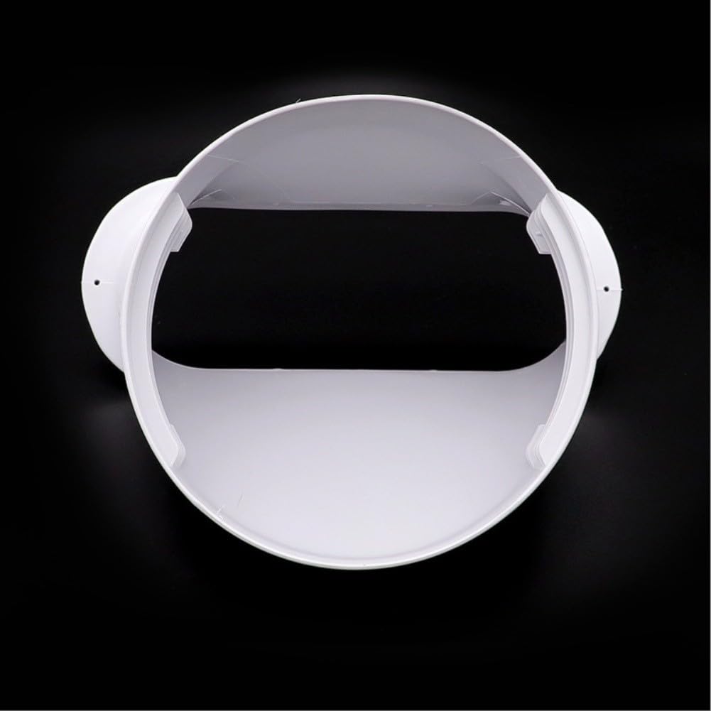 Juego de manguera de aire acondicionado de 5,9 pulgadas, para oficina y hogar, color blanco, 15 cm de diámetro, conector plano y rejilla de protección contra insectos de ABS para acondicionadores de