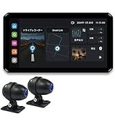 MAXWIN(マックスウィン) バイク ドライブレコーダー 【日本の屋外使用対応DFS搭載】 ディスプレイオーディオ 防水 6.1インチ スマートモニター 前後2カメラ CarPlay/Andr...