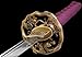 Lyuesword Handmade Katana Sword T10 Steel Clay Tempered Real Sharp Full Tang Blade Brass Tsuba (Purple-Dragon Theme-Unkubi Zukuri Blade)