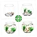 CORHAD Goldfish Bowl Terrarium Tank Round Bocal à Couvercle Betta Fish Tank Fish Tank Decorations Desktop Aquarium Tank Guppy Fish Bowl Litre Drink Fish Bowl with Lid The Pet Transparent