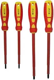 Jogo de Chaves Fenda/Philips Isoladas VDE 4 Peças – Conex | Kit de Ferramentas Elétricas Seguras e Profissionais