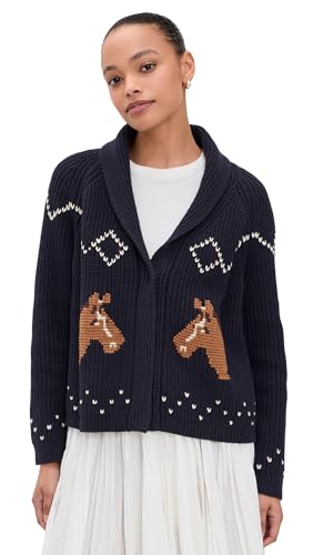 THE GREAT. Womens The Horse Lodge Cardigan Navy M
