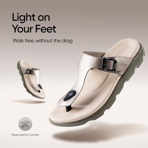 Image of Frido Cloud Comfort Orthopaedic Sandals for Women | Arch Support & Heel Cushion | Anti-Slip Sole, Adjustable Buckle | Lightweight Soft PU Footbed | Available in Open Toe & Toe Separator Style