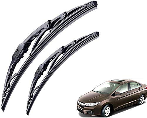 Image of WolkomHome High Performance OE Car Wiper Blade Replacement set of 2 Pc Right 22 inch Left 14 inch for Honda City Idtec