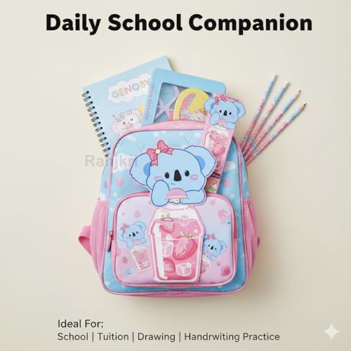 Image of Cute Cartoon HB Pencils for Kids (24 PCS) with Storage Case, Dark Writing Break Resistant Lead, Triangle Grip School Pencils for Writing Drawing Homework Return Gift Set