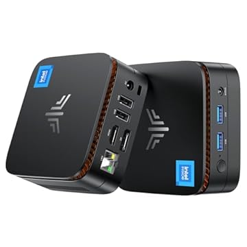 NiPoGi Essenx E1 Mini PC Twin Lake N150 (Meglio di N100,3,6 GHz) W-11 Pro 16 GB RAM/512 GB M.2 SSD, Mini Computer WiFi 6/ HDMI 2.0+DP 1.4 Desktop PC,BT4.2/RJ45,4K@60HZ UHD Dual Display per Ufficio